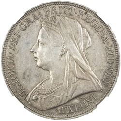 GREAT BRITAIN: Victoria, 1837-1901, AR crown, 1893. NGC VF35