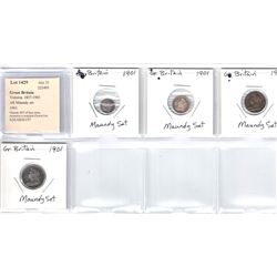 GREAT BRITAIN: Victoria, 1837-1901, AR Maundy set, 1901