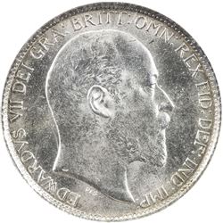 GREAT BRITAIN: Edward VII, 1901-1910, AR sixpence, 1903. NGC MS65