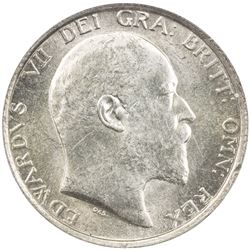 GREAT BRITAIN: Edward VII, 1901-1910, AR shilling, 1907. NGC MS62