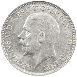 GREAT BRITAIN: George V, 1910-1936, AR sixpence, 1934. NGC MS65