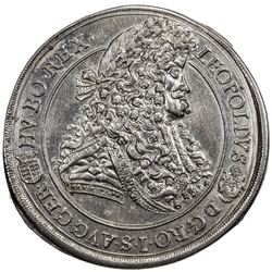 HUNGARY: Leopold I, 1658-1705, AR thaler, Kremnitz, 1692. AU