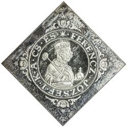 HUNGARY: Ferenc Jozsef, 1848-1916, AR thaler, 1896-KB. PF