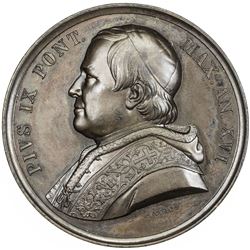 PAPAL STATES: Pius IX, 1846-1878, AE medal, 1861. AU