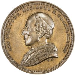VATICAN: Leo XIII, 1878-1903, AE medal, 1888. AU