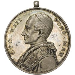 VATICAN: Leo XIII, 1878-1903, AR medal, 1900. AU