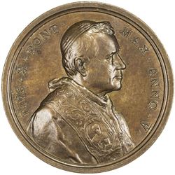 VATICAN: Pius X, 1903-1914, AE medal, 1907. AU