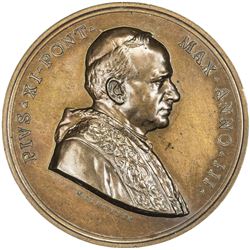 VATICAN: Pius XI, 1922-1939, AE medal, 1924. AU