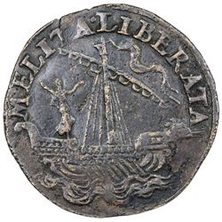 MALTA: Jean Parisot de Valette, 1557-1568, AE medal (3.57g), 1565. EF