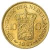 Image 2 : NETHERLANDS: Wilhelmina I, 1890-1948, AV 10 gulden, 1917. UNC