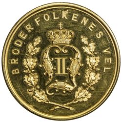 NORWAY: Oscar II, 1872-1905, AV medal (41.66g), 1883. UNC