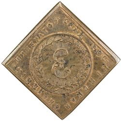 RUSSIAN EMPIRE: Catherine II, the Great, 1762-1796, AE klippe medal (23.97g), 1783. AU