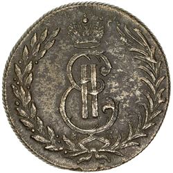 SIBERIA: Catherine II, 1762-1796, AE 5 kopeks, 1775. EF