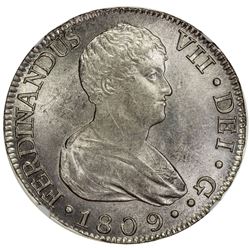 SPAIN: Fernando VII, 1808-1833, AR 8 reales, 1809-S. NGC MS64