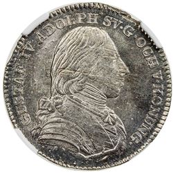 SWEDEN: Gustav IV Adolph, 1792-1809, AR 1/6 riksdaler, 1809. MS63