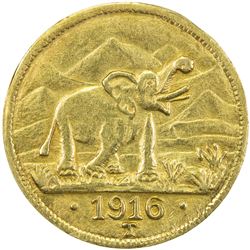 GERMAN EAST AFRICA: Wilhelm II, 1888-1918, AV 15 rupien, 1916-T. EF