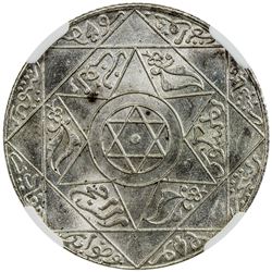 MOROCCO: Abdelaziz, 1894-1908, AR 2 1/2 dirham, Berlin, AH1314. NGC MS63