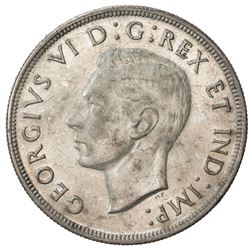 CANADA: George VI, 1936-1952, AR dollar, 1947. EF-AU