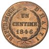 Image 1 : HAITI: Republic, AE centime, 1846/AN 43. UNC