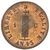 Image 2 : HAITI: Republic, AE centime, 1846/AN 43. UNC