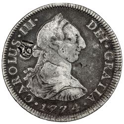 MEXICO: Carlos III, 1759-1788, AR 4 reales, 1774-Mo. VF