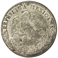 MEXICO: Republic, AR 8 reales (25.15g), Zacatecas, 1829-Zs. EF