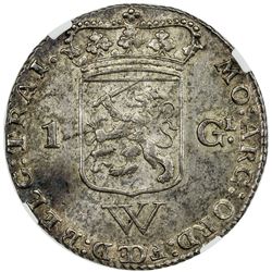 NETHERLANDS WEST INDIES: Dutch Republic, AR gulden, Utrecht, 1794. NGC MS63