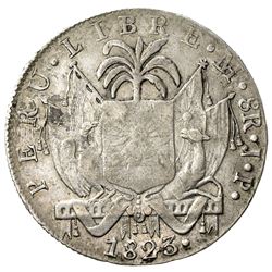 PERU: AR 8 reales, 1823. VF