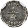 Image 1 : PERU: AR 1/4 real, 1855/35. NGC MS64