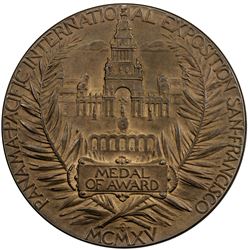 UNITED STATES:, 1915, bronze medal. EF