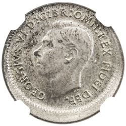 AUSTRALIA: George VI, 1936-1952, AR 3 pence, 1949(m). NGC MS63