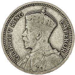 NEW ZEALAND: George V, 1910-1936, AR threepence, 1933. F