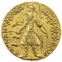 KUSHAN: Kanishka I, ca. 127-147, AV dinar (7.96g). AU