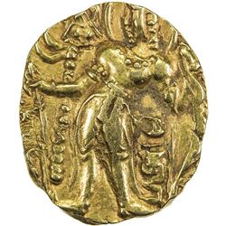 GUPTA: Chandragupta II, ca. 383-412, AV dinar (8.36g). VF-EF