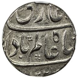 MUGHAL: Shah Alam Bahadur, 1707-1712, AR rupee, Bareli, AH1122 year 4. NGC MS63