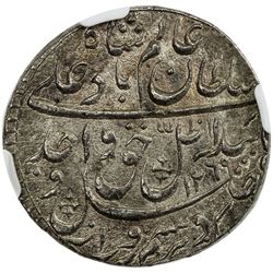 AWADH: Wajid Ali Shah, 1847-1856, AR rupee, Lucknow, AH1269 year 6. NGC MS63