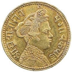 BARODA: Sayaji Rao III, 1875-1938, AV mohur (7.02g), VS1953. AU