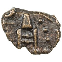 LUNAVADA: Wakhat Singhji, 1867-1929, AE 1/4 paisa (2.01g), ND. VF-EF