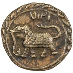 MYSORE: Tipu Sultan, 1782-1799, AE 1/2 paisa (5.50g), Farrukhyab Hisar, AM1217. VF-EF