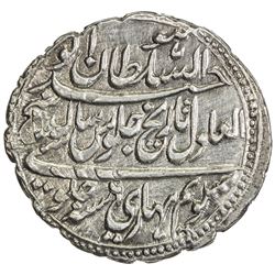 MYSORE: Tipu Sultan, 1782-1799, AR rupee (11.28g), Patan, AM1216 year 6. UNC