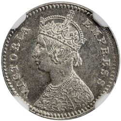 BRITISH INDIA: Victoria, Empress, 1876-1901, AR 2 annas, 1878(c)