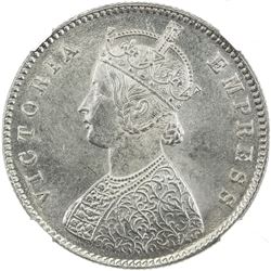 BRITISH INDIA: Victoria, Empress, 1876-1901, AR 1/2 rupee, 1879-C. NGC MS63