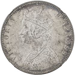BRITISH INDIA: Victoria, Empress, 1876-1901, AR rupee, 1898-B. NGC MS63