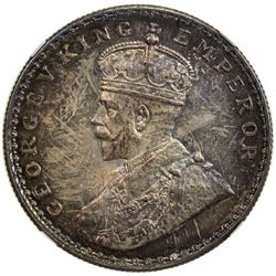 BRITISH INDIA: George V, 1910-1936, AR rupee, 1911(b). NGC MS63