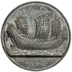 CHINA: white metal medal, 1848. AU