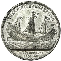 CHINA: white metal medal, 1848. AU