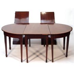 George III mahogany and line inlaid D-end d…