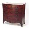 Image 1 : Victorian mahogany bow fronted chest, fitte…