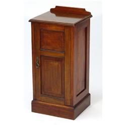 Edwardian walnut pedestal pot cupboard, fit…