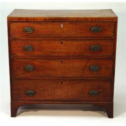 George III mahogany and line inlaid chest, …